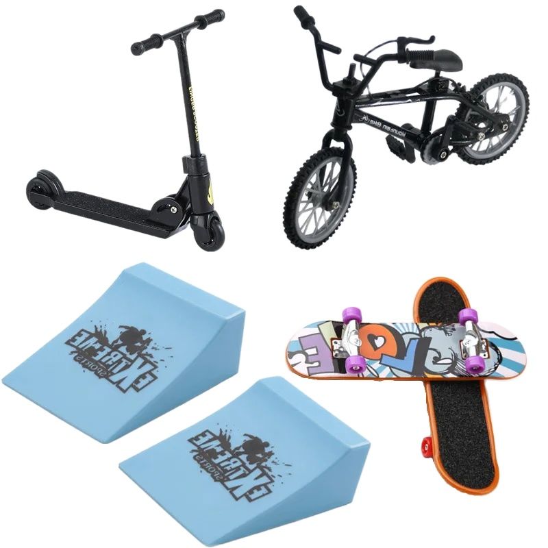 Kids Toys Scooter - Scooter/Skateboard à doigts/pantalons décontractés/patins à roulettes/vélo